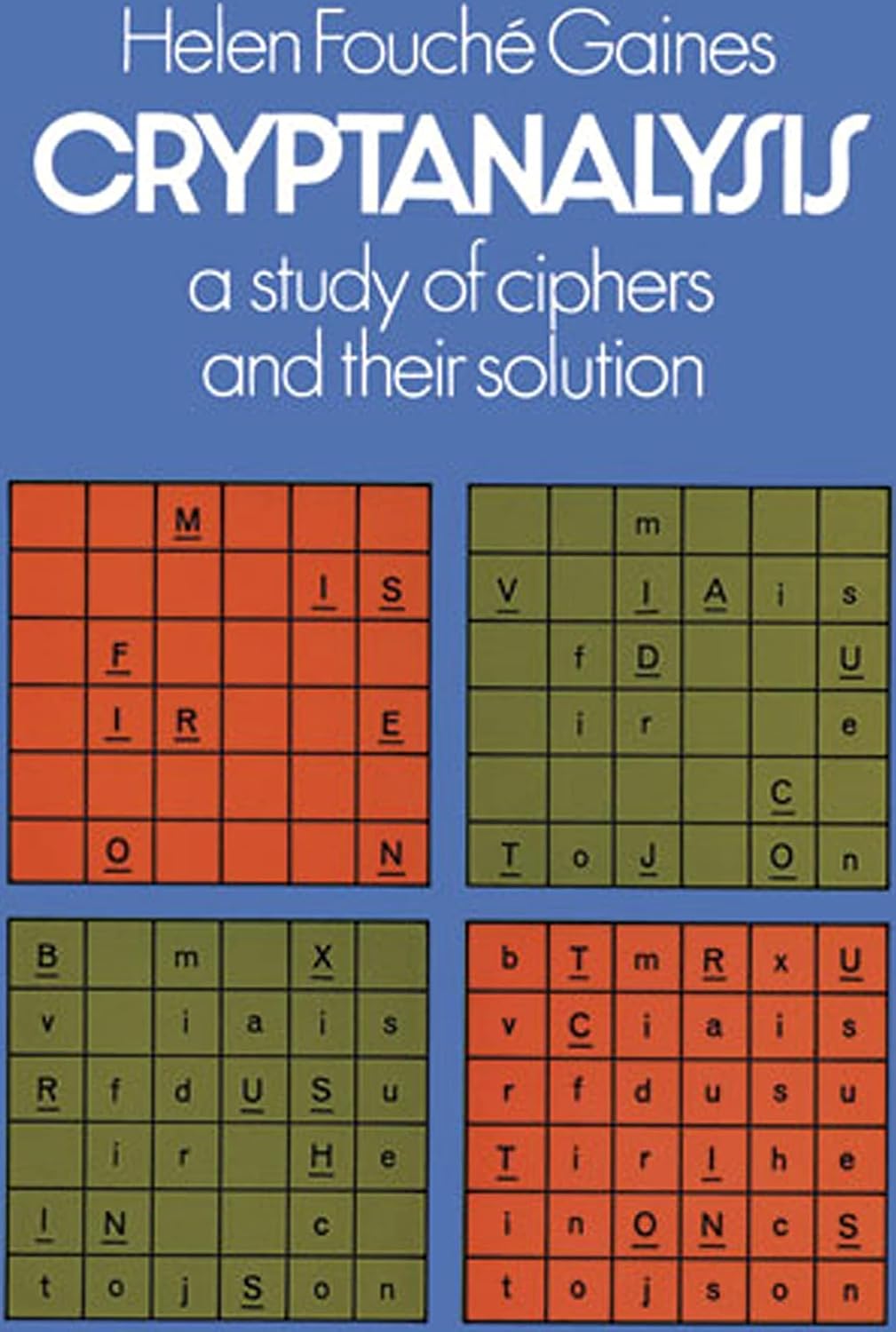 Cryptanalysis by Helen F. Gaines