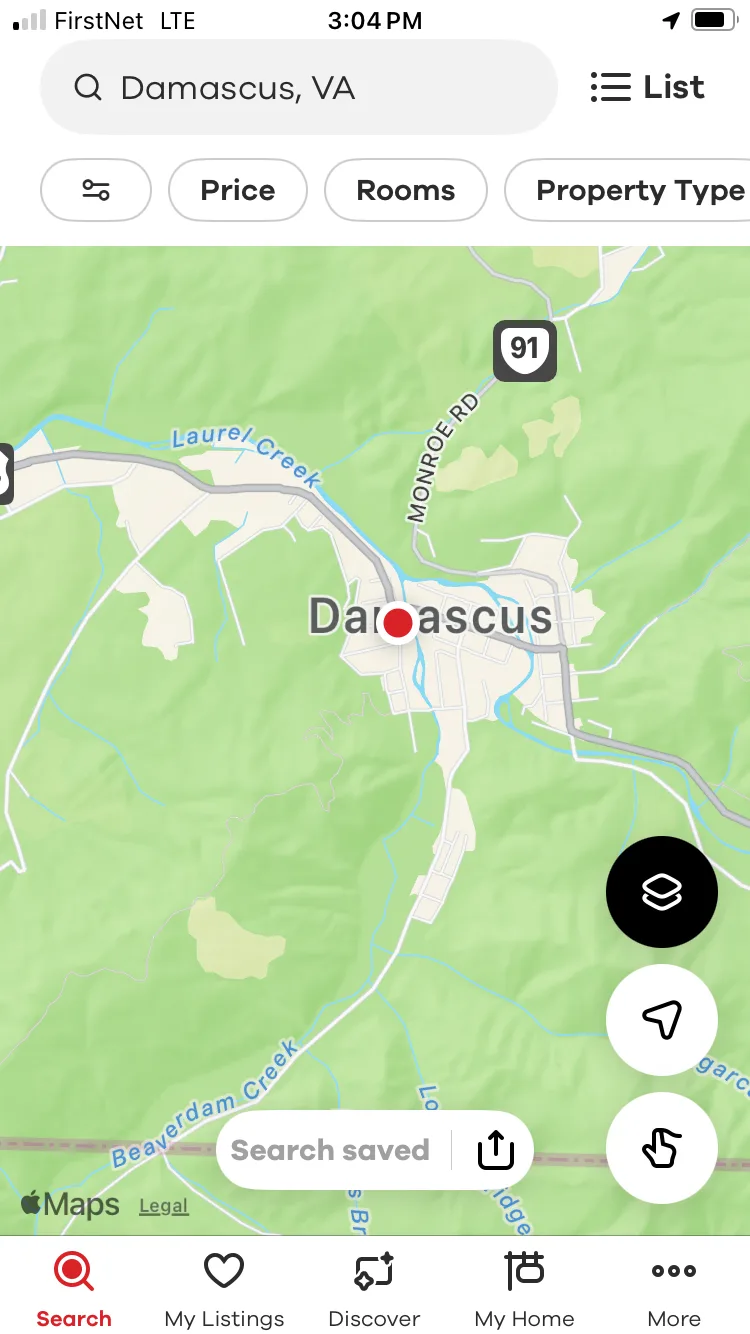 Damascus trail map