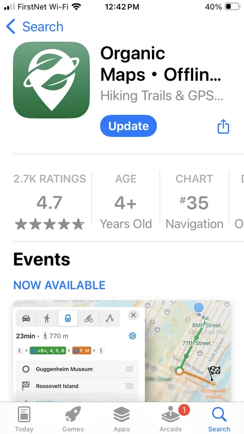 Organic Maps in the App Store — 4.7 stars, Hiking Trails & GPS
