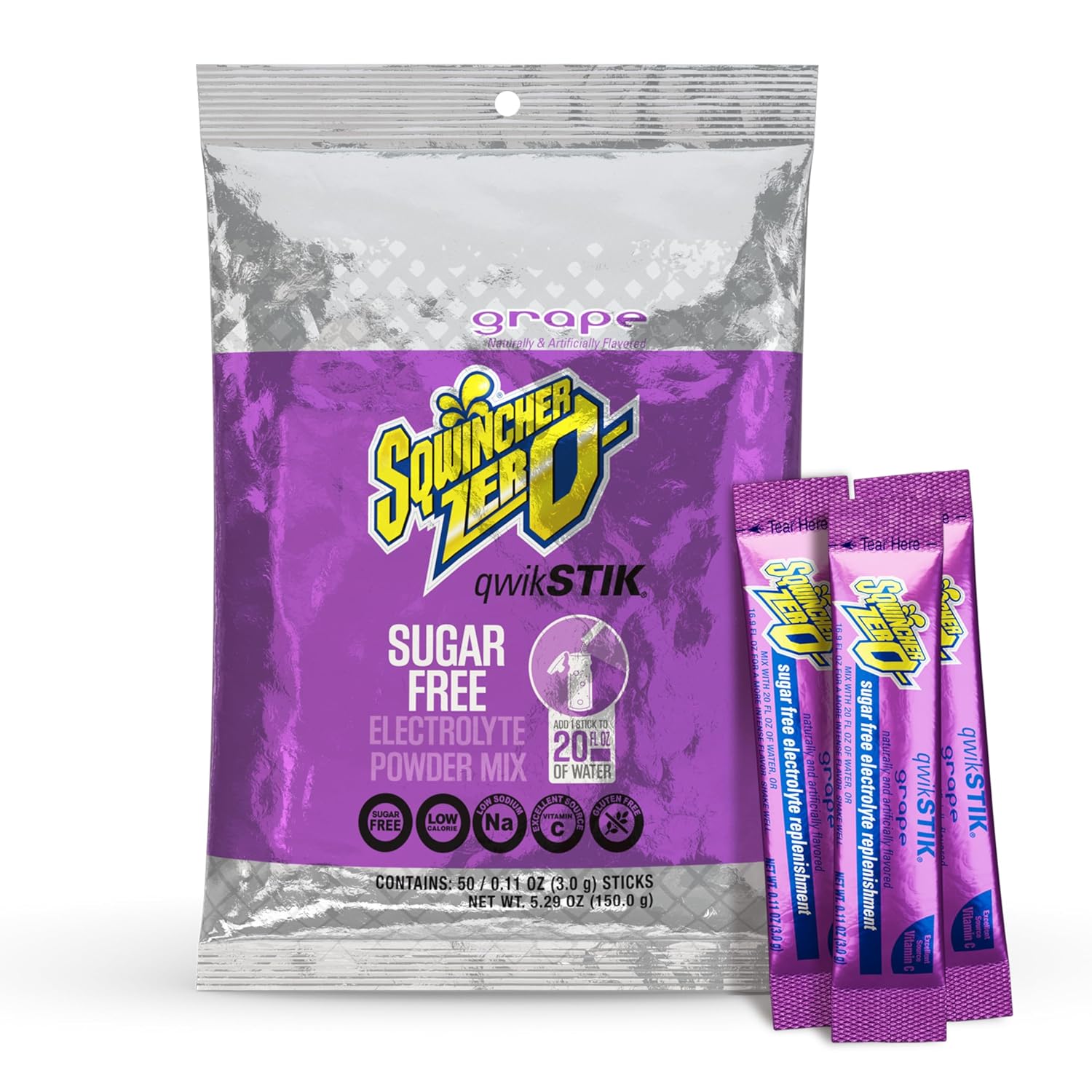 Sqwincher Qwik Stik — 50 Pack, Sugar Free