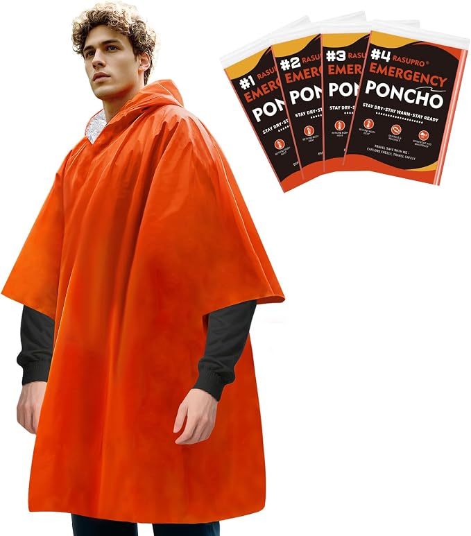 Rasupro Emergency Ponchos — 4 Pack
