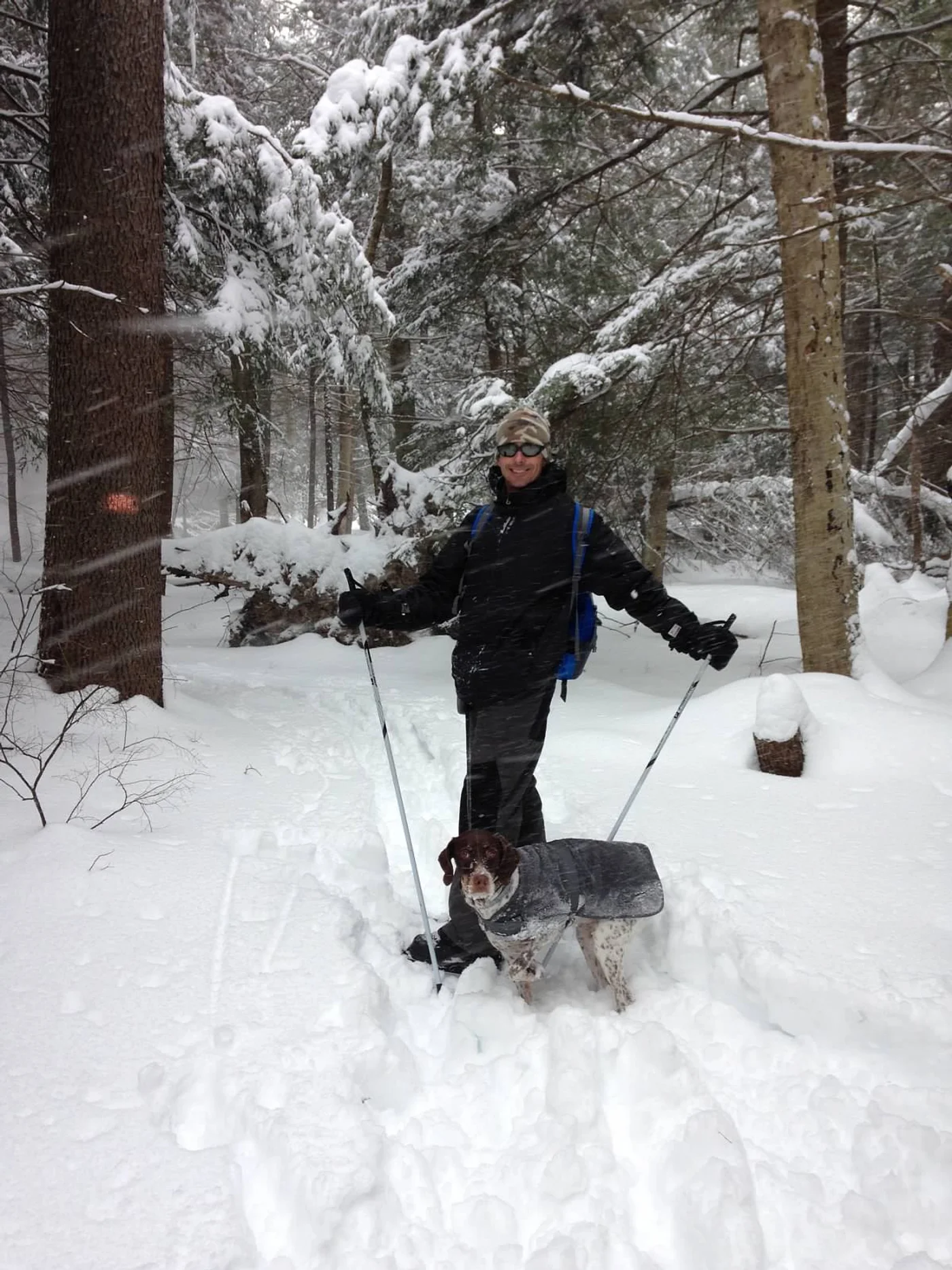 Tortuga and Lacy before hitting the trail — Lacy looks innocent at this stage