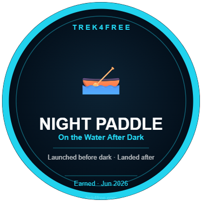 Night Paddle badge — Copano Bay
