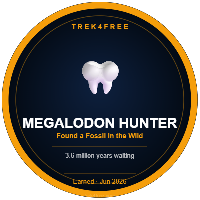 Megalodon Hunter challenge badge — Trek4Free
