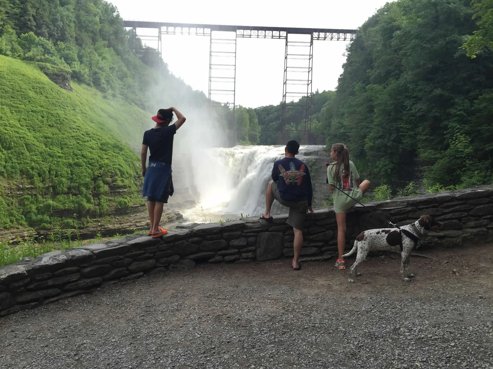 Four Mile Creek State Park — camp on Lake Ontario, 20 minutes from the falls, and wake up to this instead of a hotel parking lot