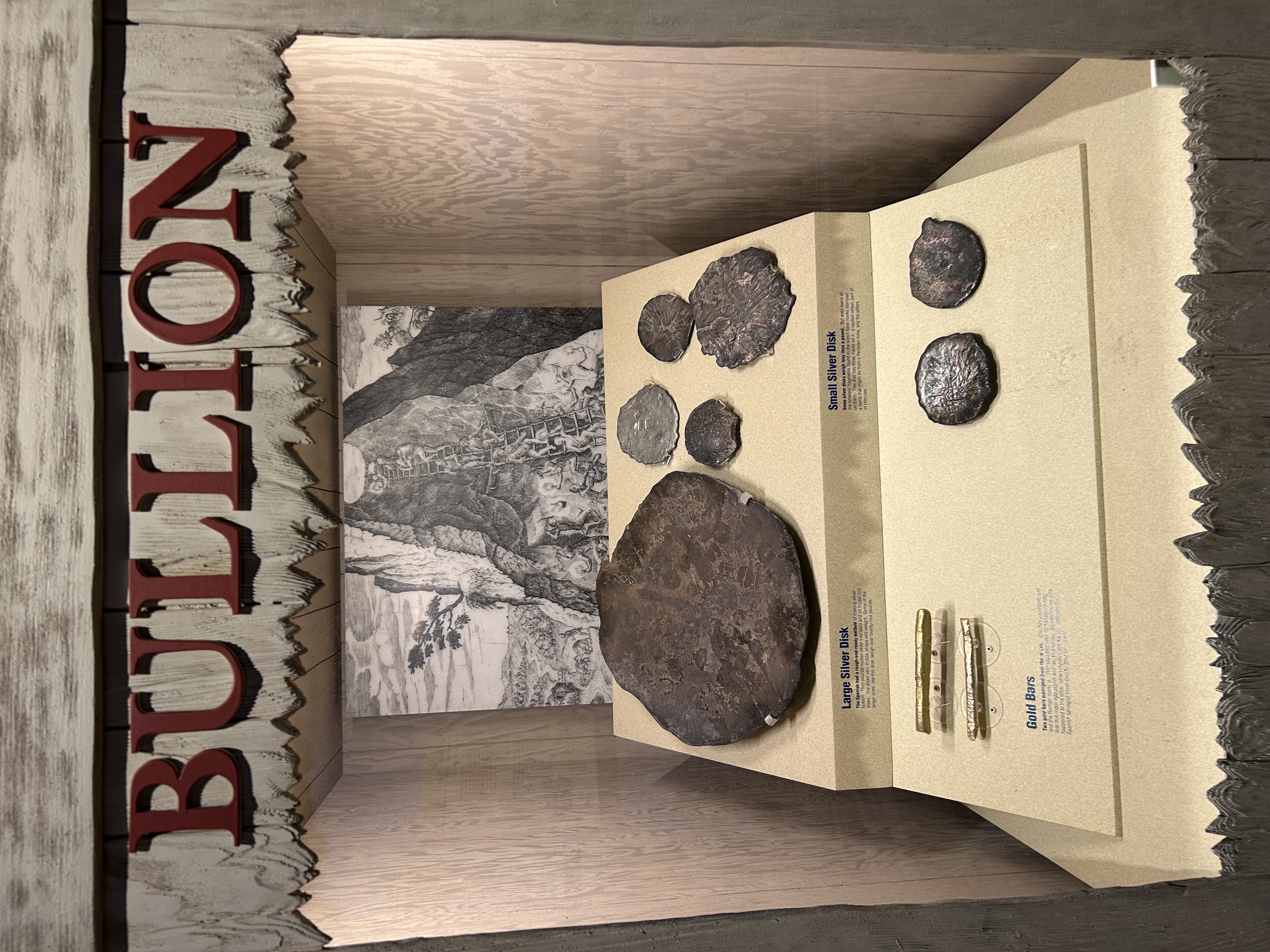Spanish silver bullion disks and gold bars from the 1554 Padre Island shipwrecks — Corpus Christi Museum of Science and History